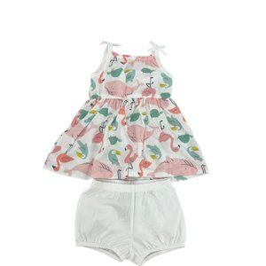 Simple Joy By Carter's Girl's Clothing Set | 2 Pieces | White & Pink | Size 6-9M